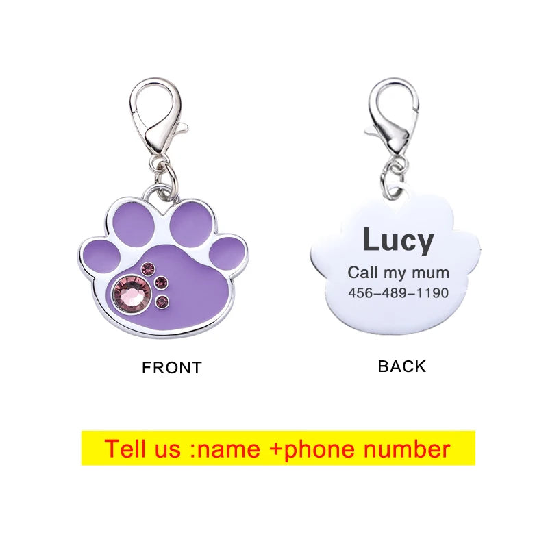 Cute Bone Dog Brand Pet Anti-lost Alloy Id Card Puppy Kitten Jewelry Pendant Laser Engraving Identity Card Keychain Pet Supplies