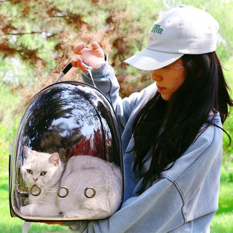 Pet Carrying Bag Space Pet Backpacks Breathable Portable Transparent Backpack Puppy Dog cat Transport Carrier Space Capsule Bags