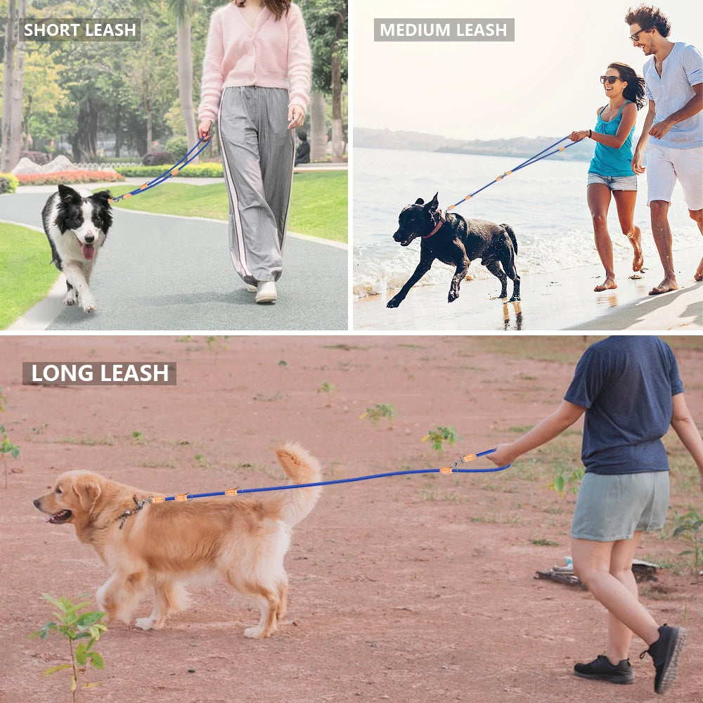 2nd Multipurpose Big Dog Double Leash Generation Medium Adjustable and Nylon Luxury Hands Free Leash for 2 Dogs