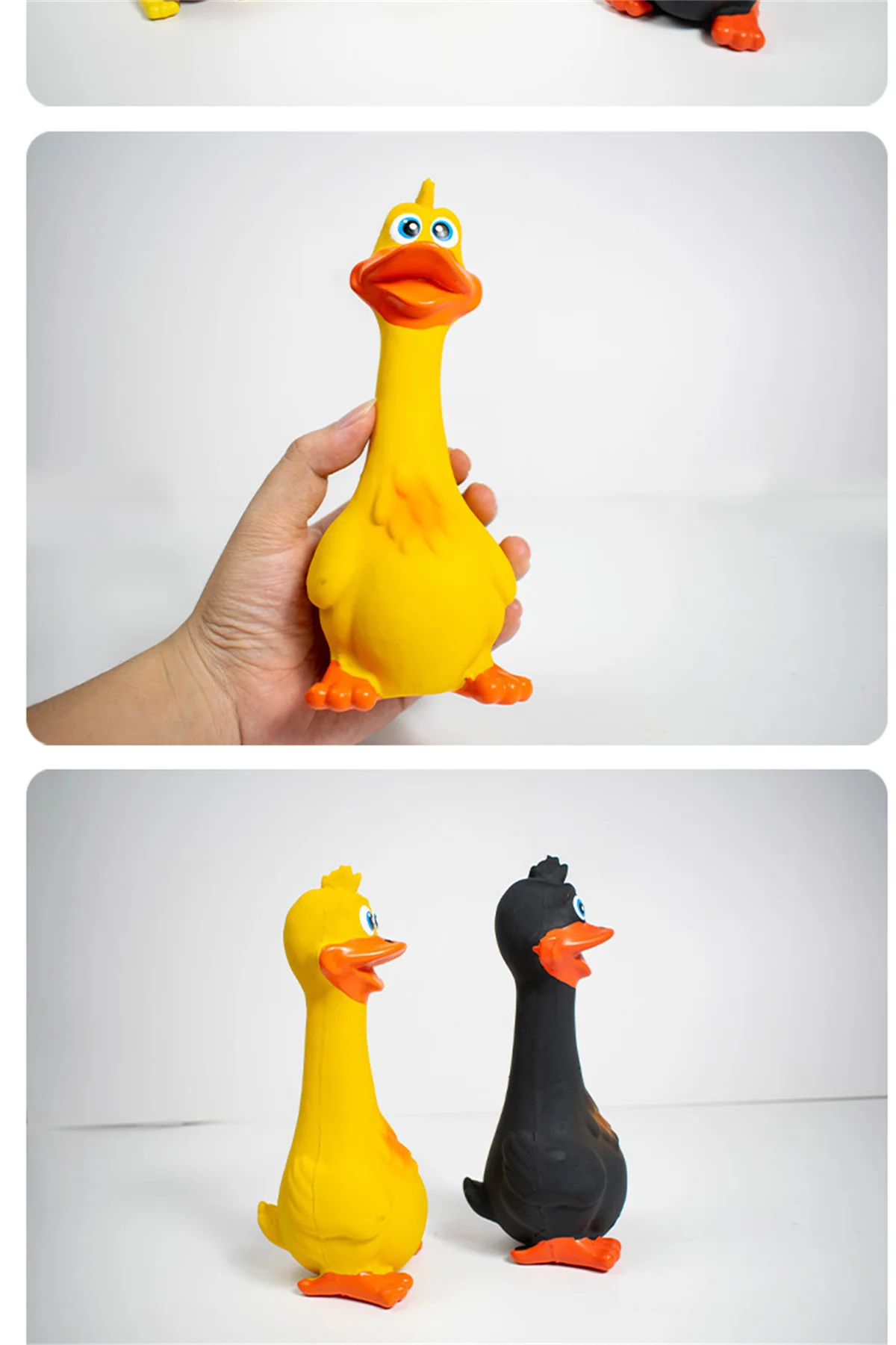 Pets Dog Toys Screaming Chicken Squeeze Sound Toy Rubber Pig Duck Squeaky Chew Bite Resistant Toy Puppy Training Interactive