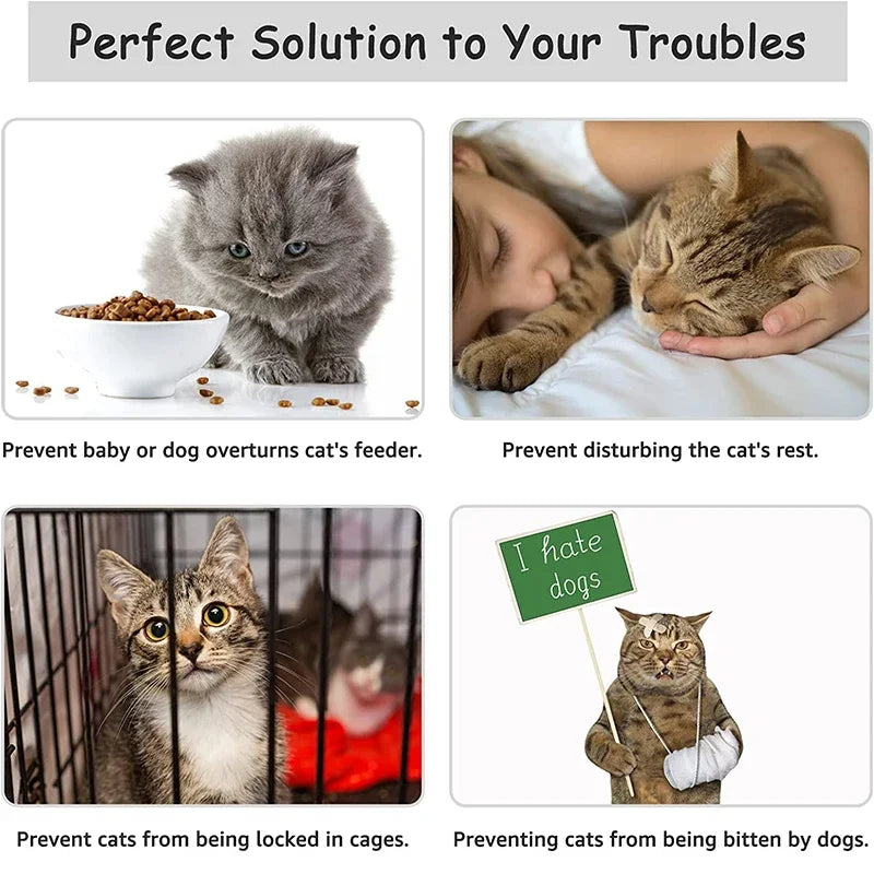 Punch-Free Pet Door Opener Adjustable Cat Door Holder Latch Easy Installation Pet Flap Door for Dog Cats Pet Supplies