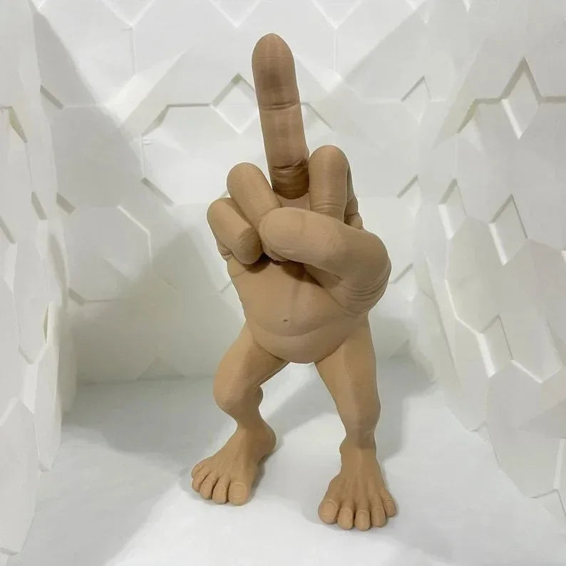 New Home Decor Middle Finger Figure with Legs Funny Desk Decoration Gift Living Room Decorations