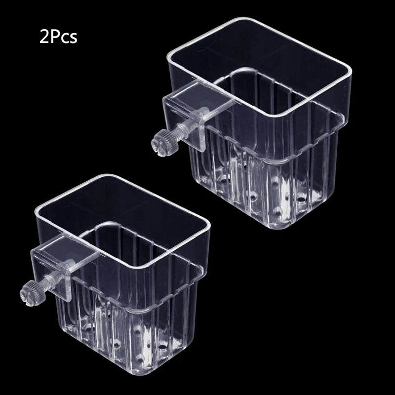 Aquarium Planting Basket Hydroponic Support Hangable Fish Tank Water Grass Cup Aquatic Plant Holder Wall Hanging Flower Pots