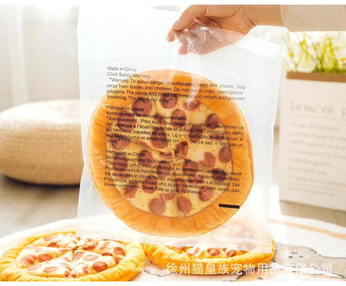 Plush Dog Toy Doughnut Pizza Shape Pet Squeaky Toys for Small Large Dogs Cleaning Teeth Puppy Chew Sound Toy Pet Supplies