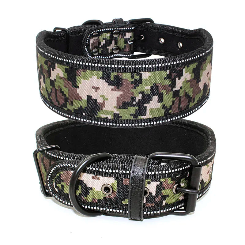 Fashion Big Dog Collar Reflective Adjustable Pet Collars for Small Medium Large Dogs German Shepherd Whippet Pets Accessories