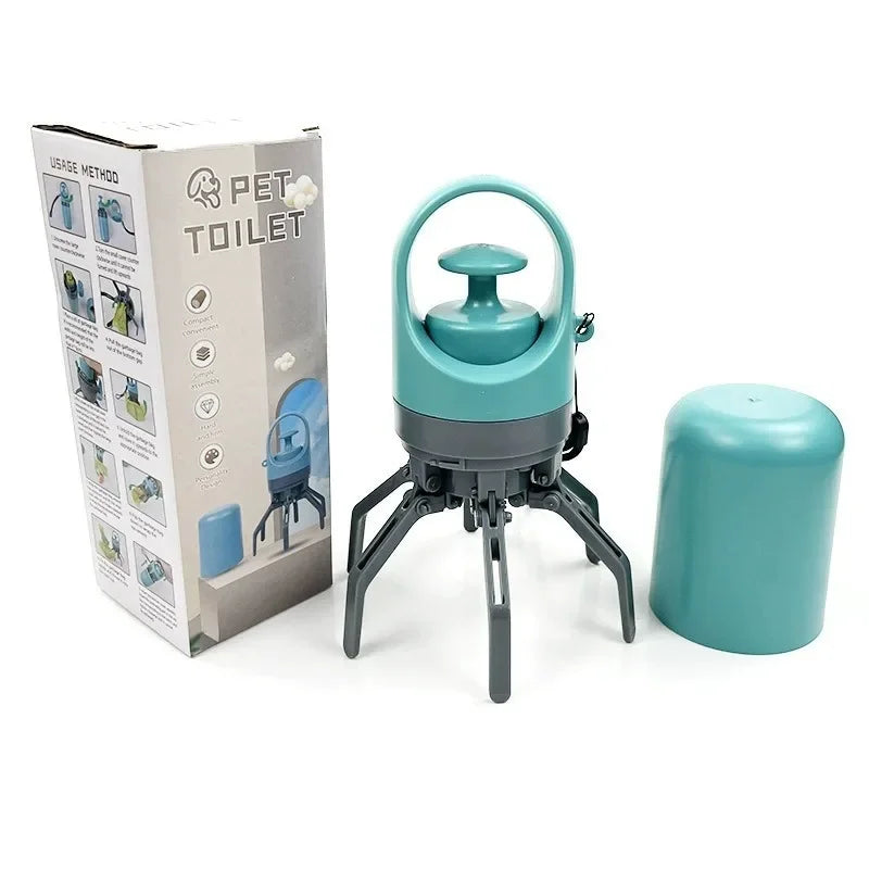 Portable Dog Pooper Scooper Outdoor Pet Waste Pick-up Cleaner Built-in Garbage Bag Handheld Pet Poop Grabber No Touch Design