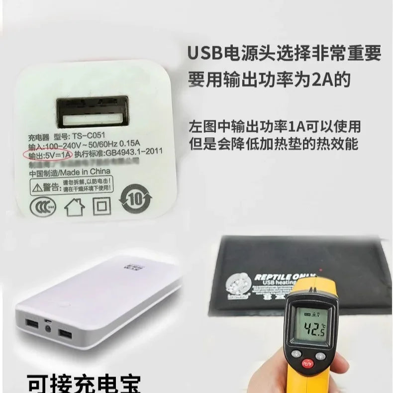 Reptile USB Heating Pad Climbing Pet Adjustable Temperature Timing Switch Constant Temperature Pet Palace Heating Pad