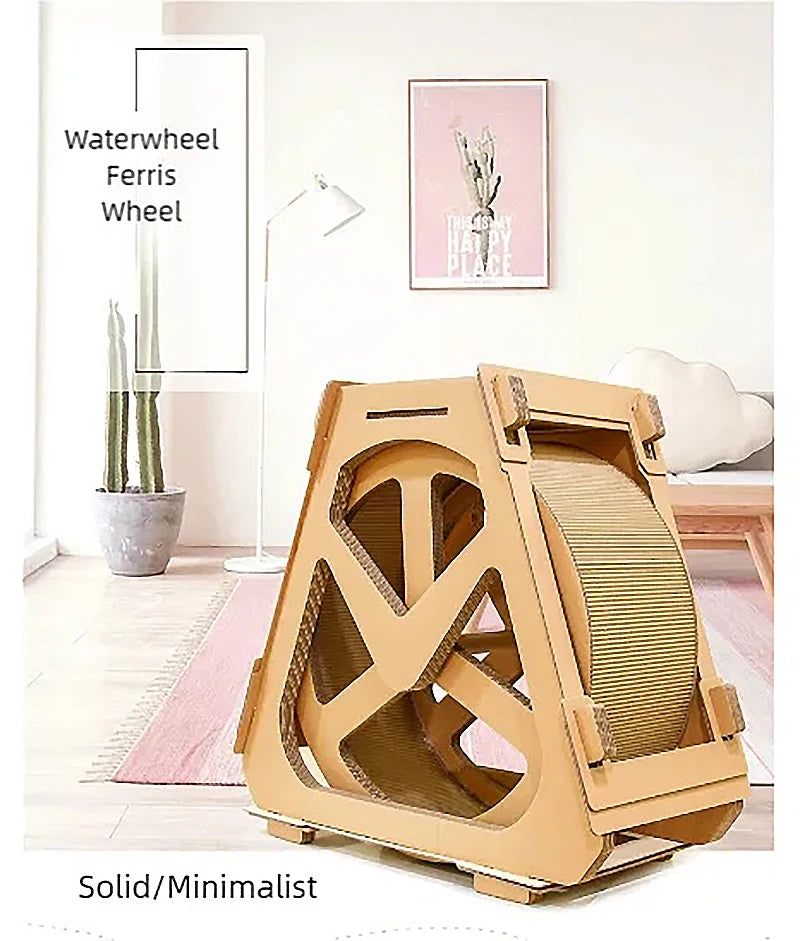 Increase the size of the water wheel, Ferris wheel, cat scratching board, cat climbing frame, cat nest, corrugated paper, and ro