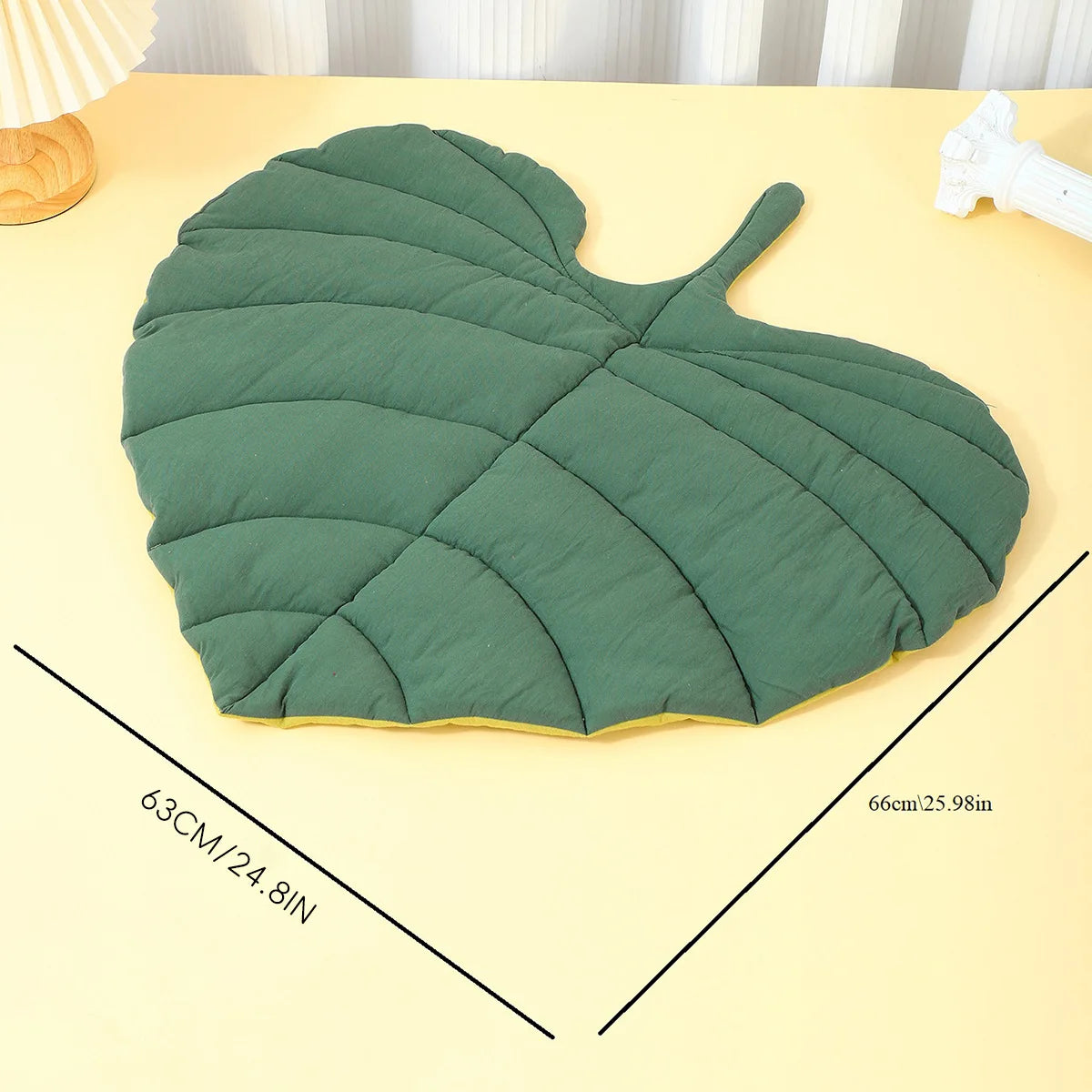 Leaf Shape Pet Mat Cotton Thickened Cat Dog Bed Cushion Four Season Soft Sleeping Pad for Crate Kennel Sofa Floor Use