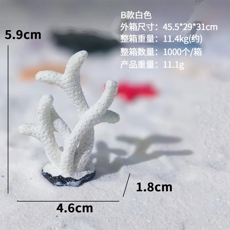 Artificial Coral Fish Tank Decoration Starfish Resin Reef Landscape Aquarium Decoration Accessories Craft Tabletop Ornaments