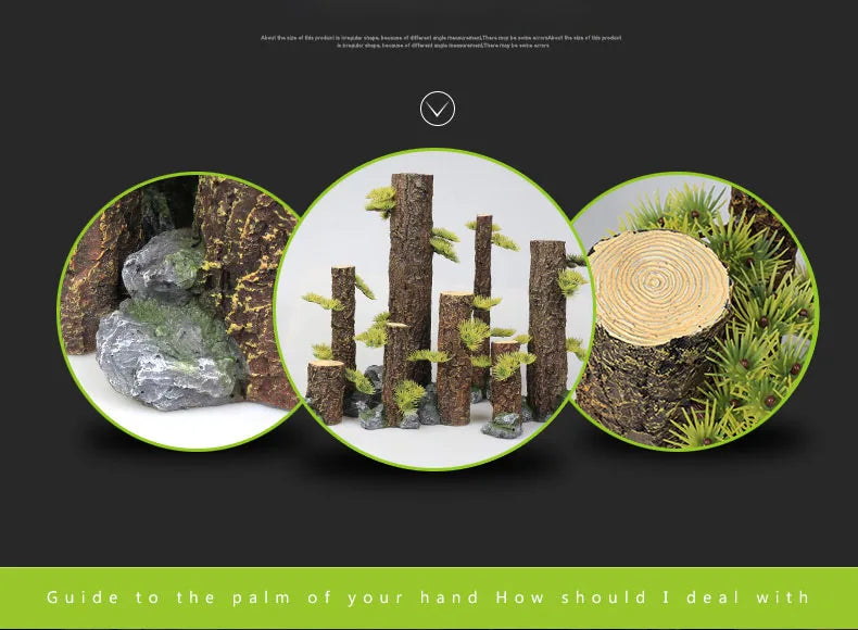 Simulation Tree Trunk Sinking Wood Driftwood Fish Tank Decorations aquatic plants Root Rainforest Forest Aquarium Accessories