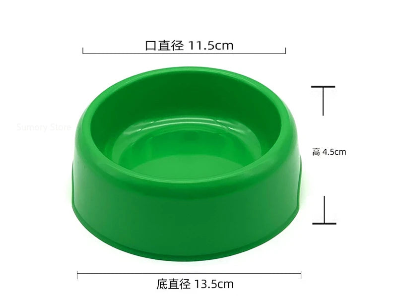 Solid Color Pet Bowl Plastic Dog Bowl Cat Round Single Bowl Thickened Eco-Friendly Dog 사발 Pet Supplies Dog Accessories
