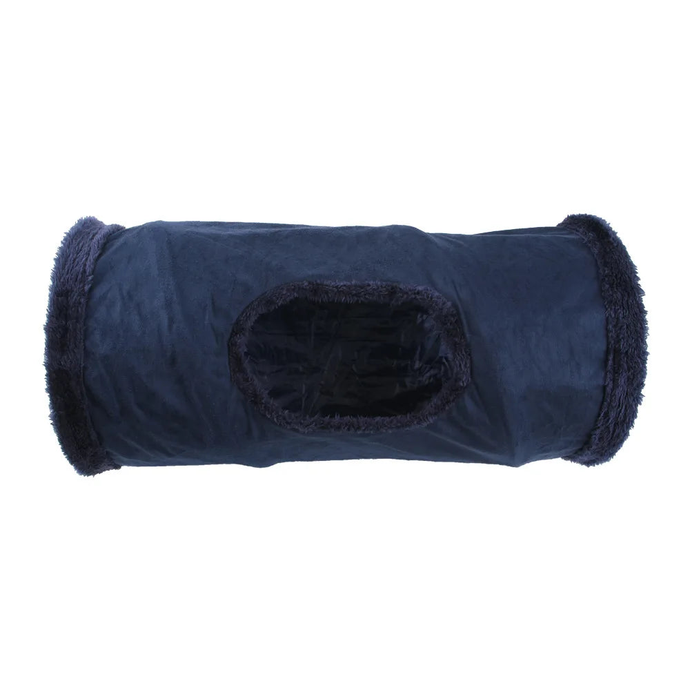 PARKER Collapsible Cat Tunnel Suede Fabric Game Chase Hidden Tunnel Tube Indoor Game Hide Training Pet Toys Dogs Cats Rabbits