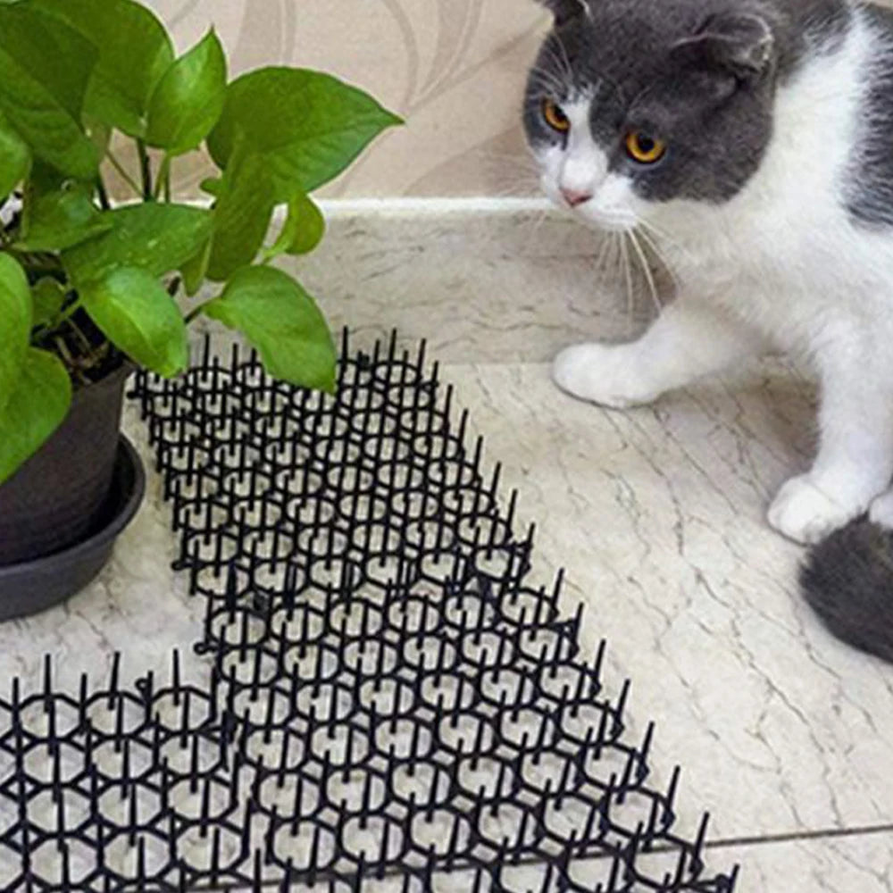 12Pcs Cat Thorn Mat Garden Anti-Cat Dog Repellent Mat Protects Plants Indoor Outdoor Garden Deterrent Devices Home Dog Repellent