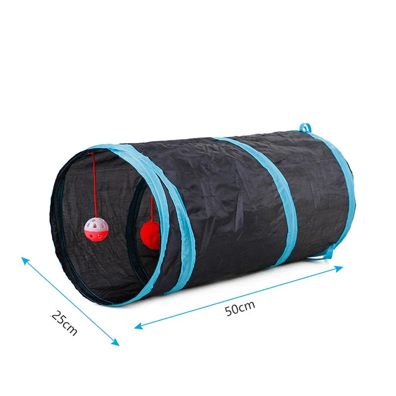 Collapsible Rainbow Cat Tunnel Pet Tube Play Toy Indoor Outdoor Kitty Puppy Toys for Puzzle Exercising Hiding Training Cat Toys