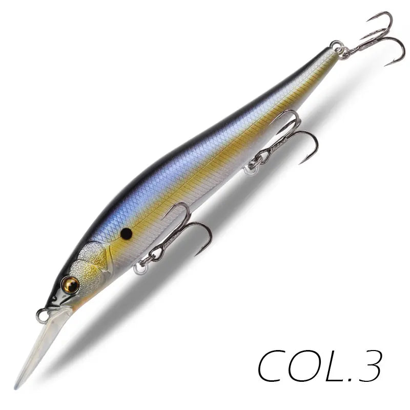 Magic Works Lures Minnow Floating Wobbler 110mm 13.5g Trout Black Minnow Fishing Lure for Pike Artificial Bait Fishing Tackle