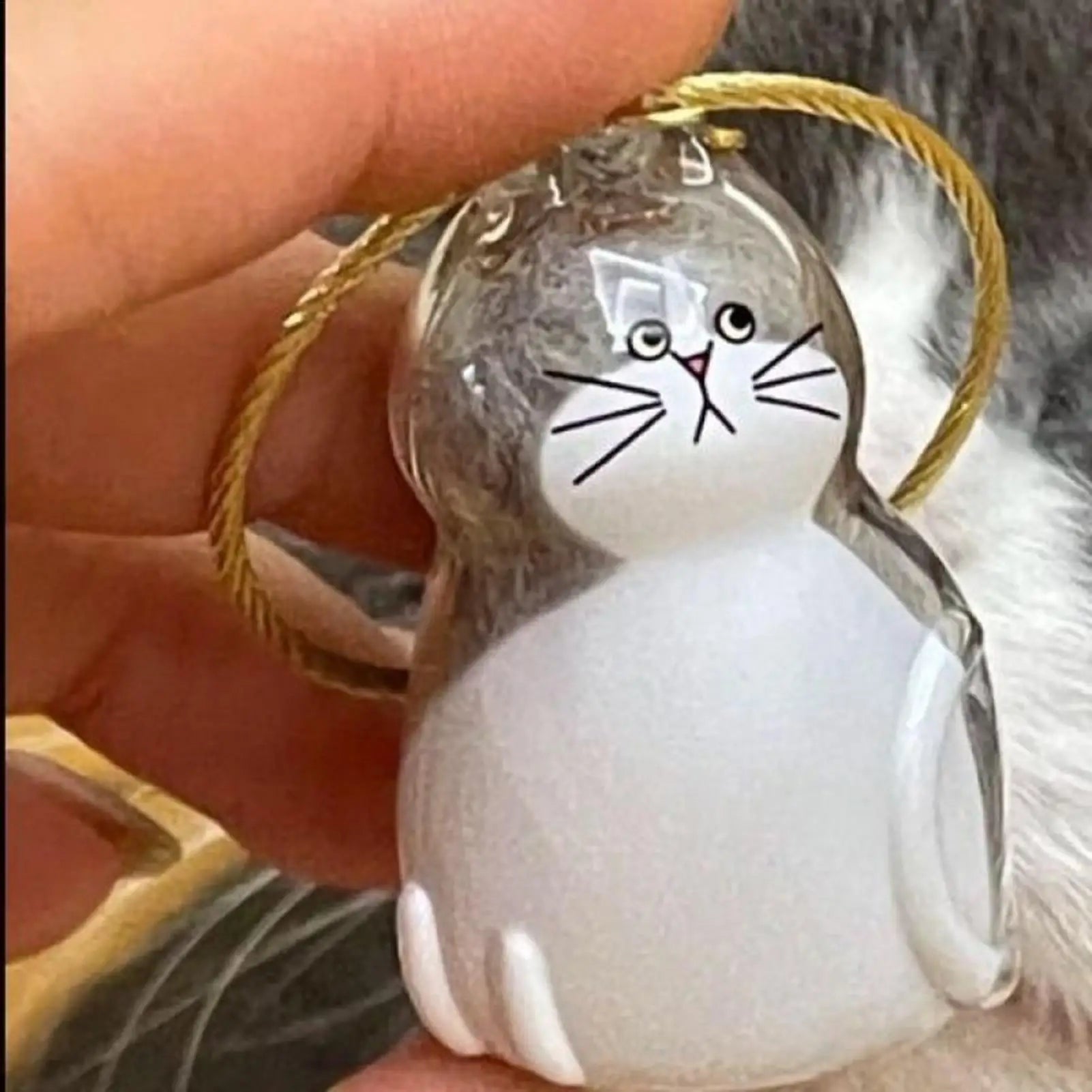 2025 Kawaii Transparent Cat Keychain Hair Storage Bottle Capsule Toys Pet Fur Keepsake Collection Box Cute Birthday Souvenir