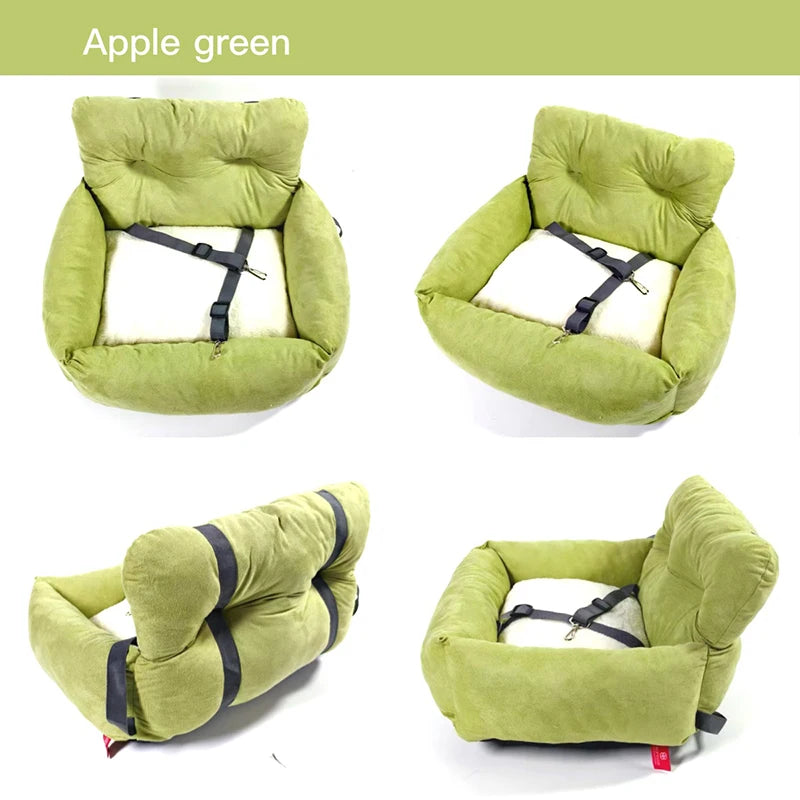 Dog Car Seat Bag Short Plush Detachable Pet Travel Backpack Pet Handbag Carrier Bag Lightweight Cat Foldable Dog Bag