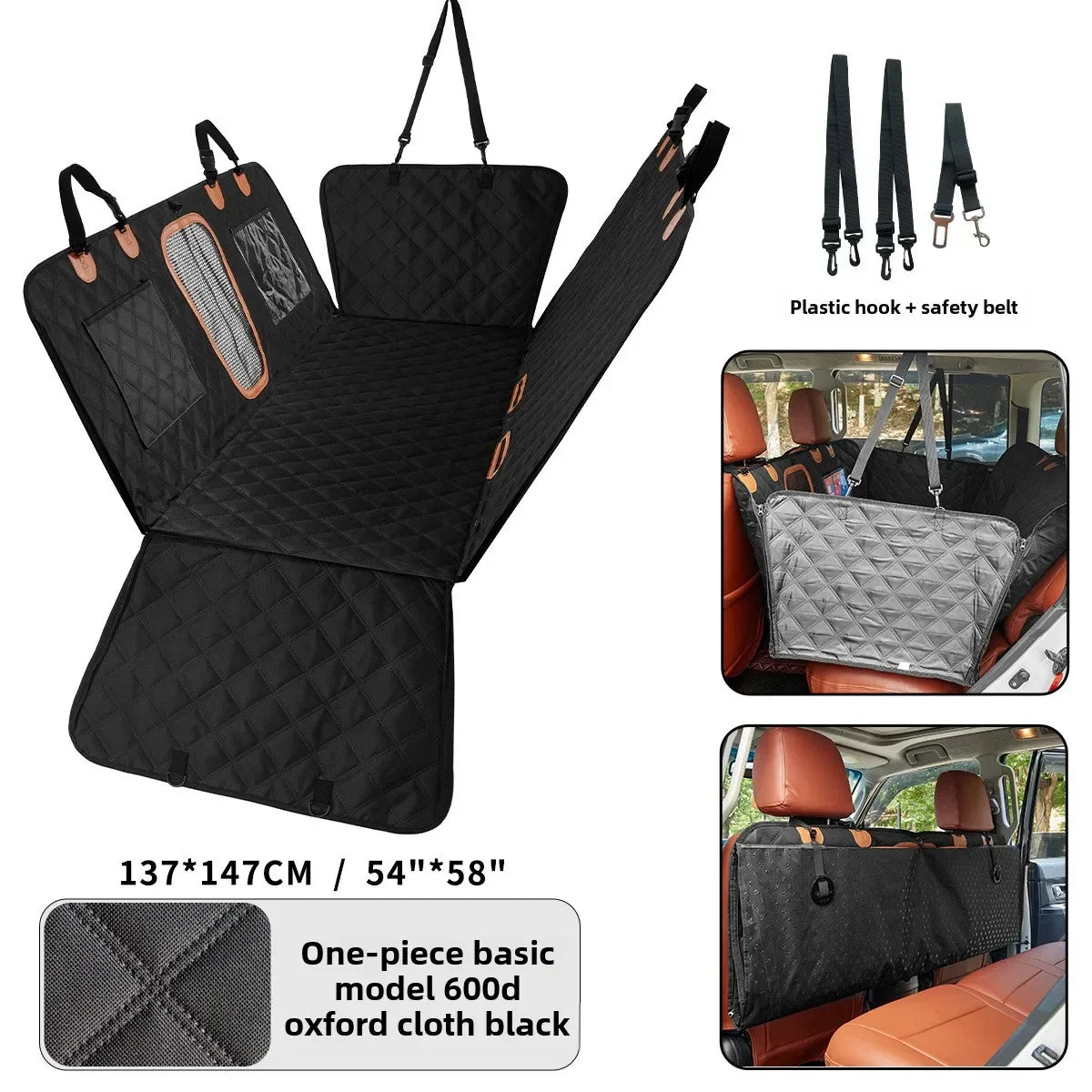 Car Dog Cushion Pet Car Rear Seat Cover Car Pet Seat Cushion Waterproof and Dirt-resistant