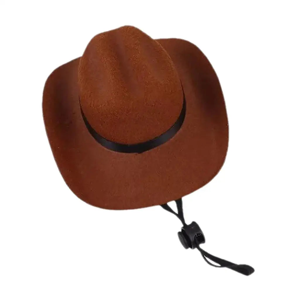 Pet Dog Cowboy Hat Headgear Cat Funny Headwear Outdoor Adjustable Cosplay Photo Dog Props Performance Accessories Caps G7I6