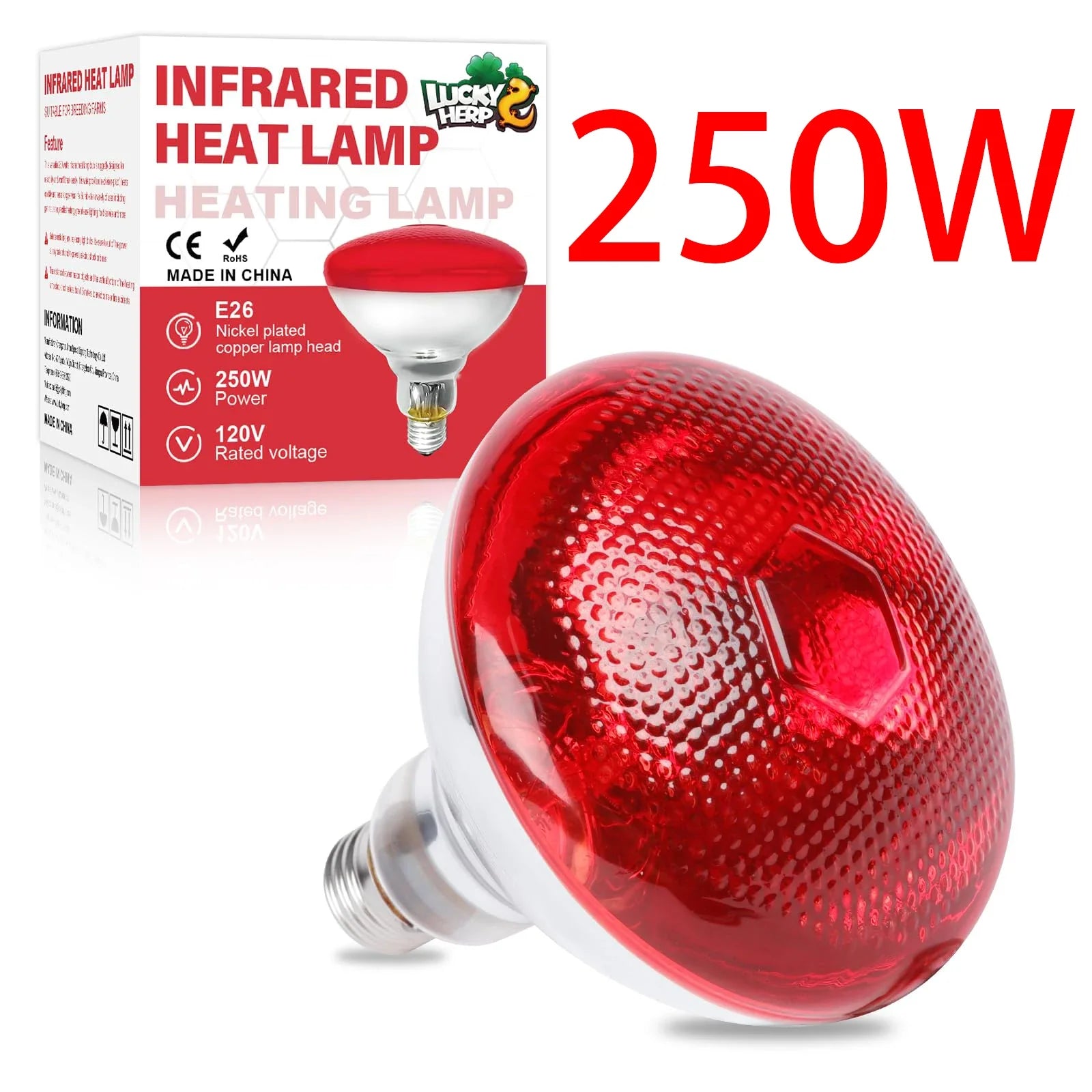220V Poultry Heat Lamp Bulb Infrared Ray Thermal Preservation Heating Service For Reptile Botany Amphibian Pet Livestock200/275W
