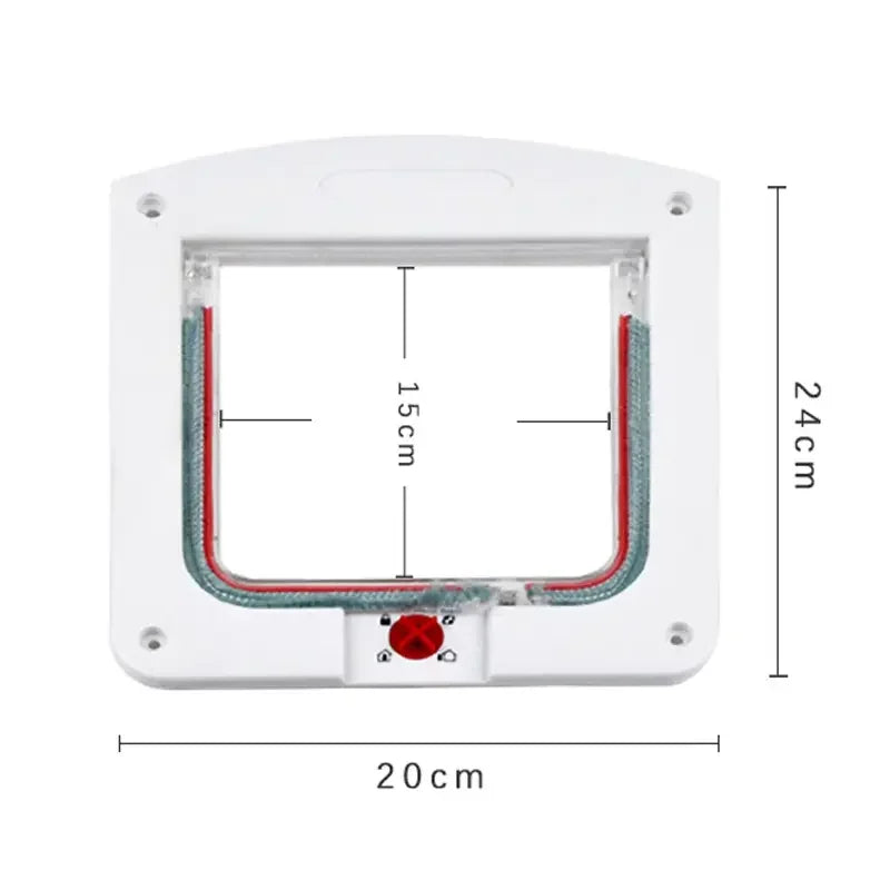 2629330105003+3 Dog Cat Flap   Way Security Lock Flap Door for Cats Kitten ABS Plastic Small Pet Gate Door Kit Cat