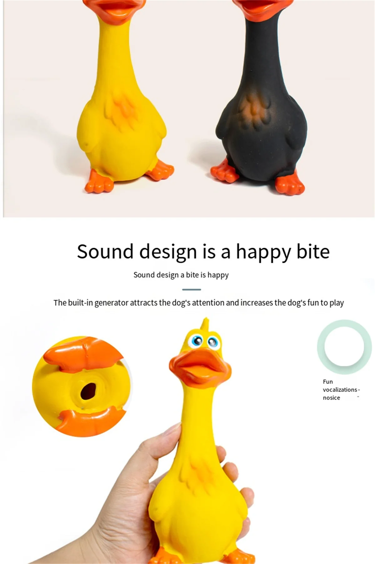 Pets Dog Toys Screaming Chicken Squeeze Sound Toy Rubber Pig Duck Squeaky Chew Bite Resistant Toy Puppy Training Interactive