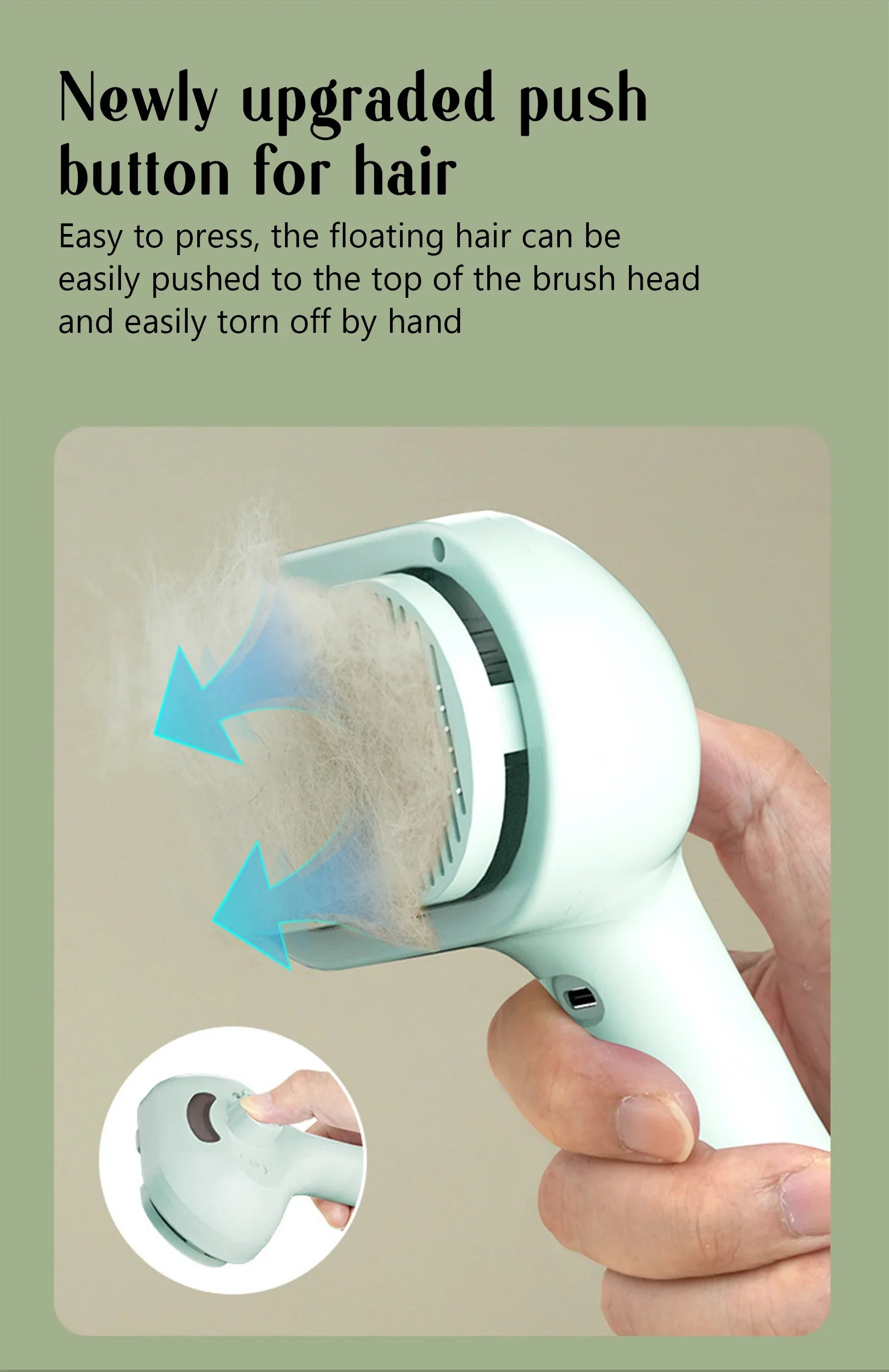 Pet Spray Hair Comb, Pet Hair Remover Cleaning Brush, Cats Grooming Dog Accessories Tools, Dematting Water Mist Humidifier Comb