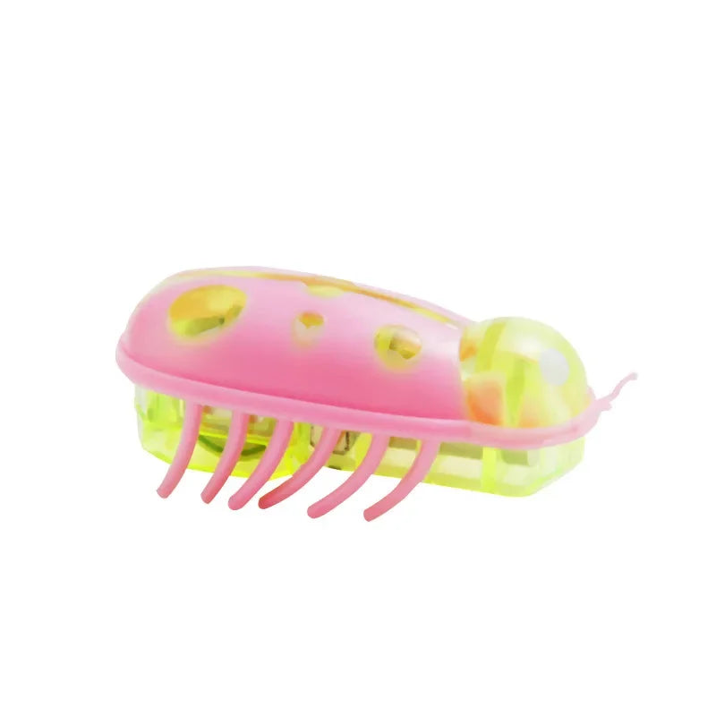 Funny Electric Bugs Cat Toy Automatic Escape Mini Robot Bug Vibration Insect Toys for Cats Battery Operated Cockroach Ladybug