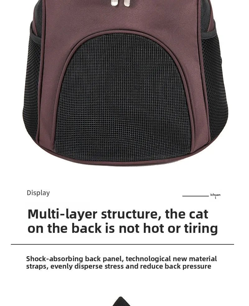 New Portable mesh Dog Bag Breathable Dog Backpack Foldable Large Capacity Cat Carrying Bag Portable Outdoor Travel Pet Carrier