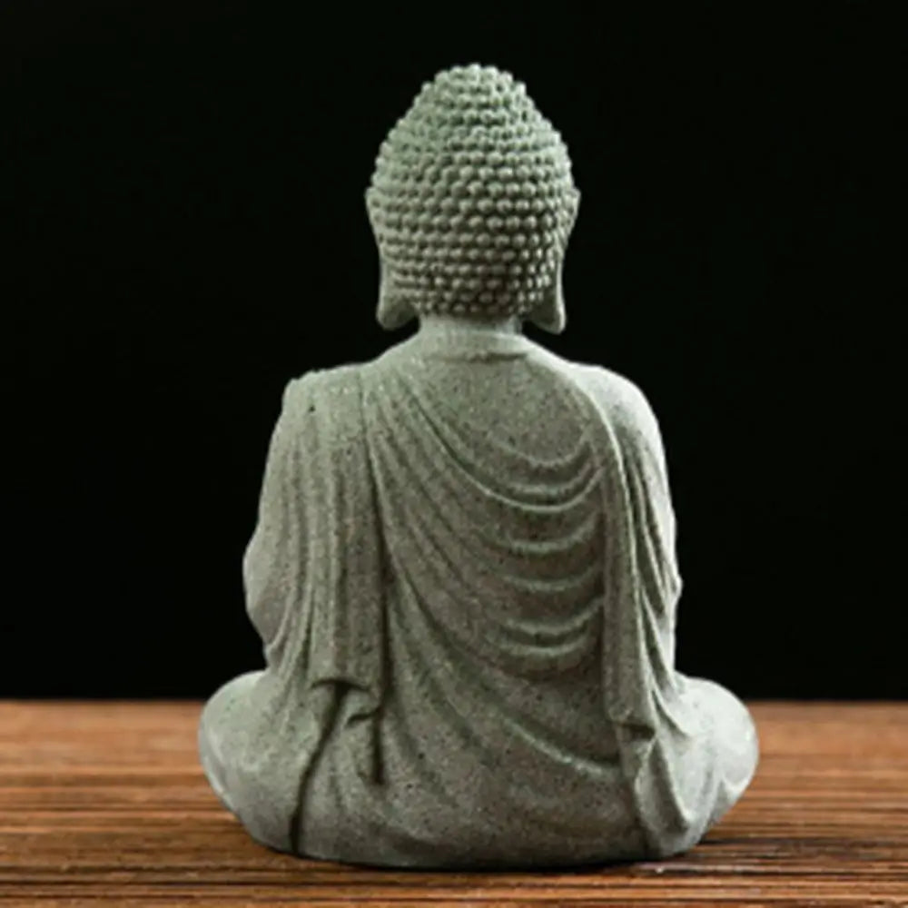 Sandstone Buddha Fish Tank Decoration Meditation Buddha Craft Buddha Zen Sculpture Micro Landscape Fish Tank Statue