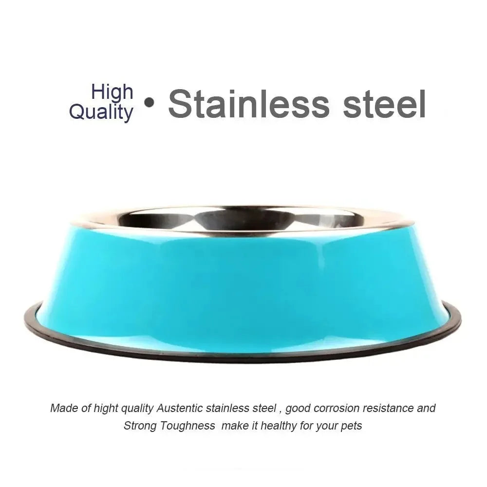 Custom Stainless Steel Pet Bowl Cat Bowl Dog Food Bowl Multi-Specification Anti-fall Food Bowl Food Bowl Feeding Pet Supplies