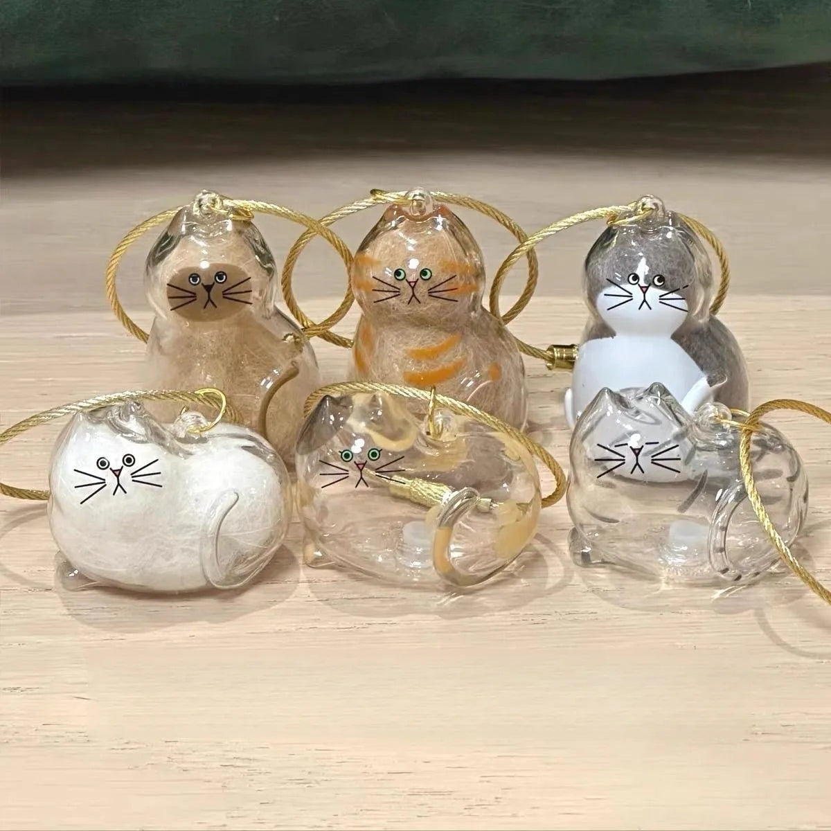 Stylish Cat Key Holder Fluffy Ball Hair Collector Transparent Case Fashionable Pet Accessories for Kitty Owners