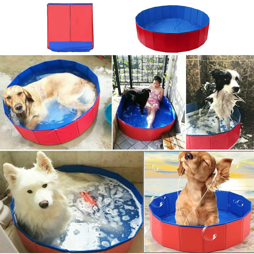 160*30cm/120*30cm/ 80*20cm Pet Pool Foldable Dog Bath Swimming Pool Portable Pet Pool With Drain valve Outdoor Dog Bathing Tub