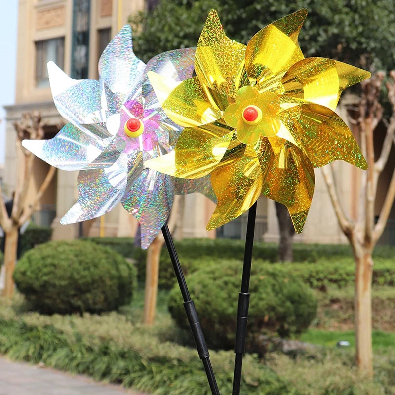 Laser Bird Repelling Windmill 24CM Windmill for Farmland Rotating Windmills Outdoor Bird Pigeon Repellent Tools Garden Supplies