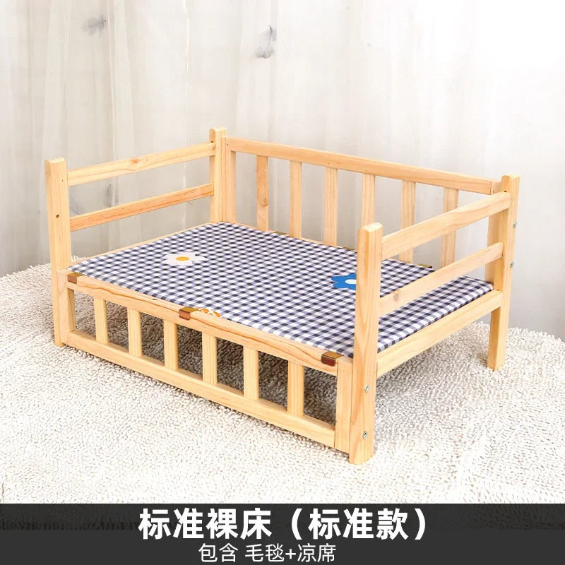 Off the Ground Solid Wood Pet Bed Four Season Universal Dog Bed Small to Large Teddy Bed at Special Price