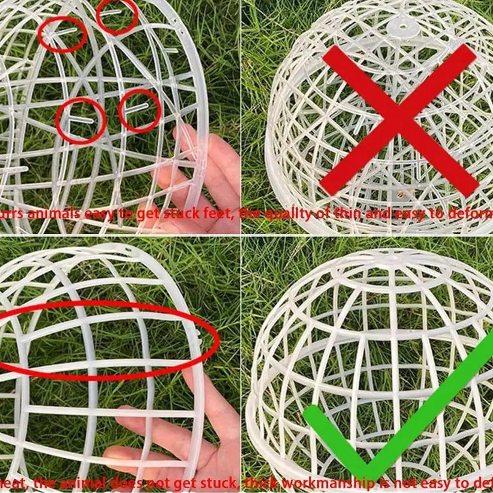 Chicken Balls Cage For Outside Spherical 3 Pieces Chicken Cage Pet Safety Cage Ball-Shaped Chicken Hamster Ball Cage Safe