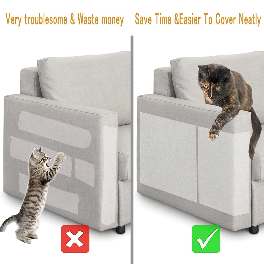 Cat sofa protector 4 pieces Anti-cat scratching furniture protector Cat furniture protector Double-sided sofa anti-scratch tape