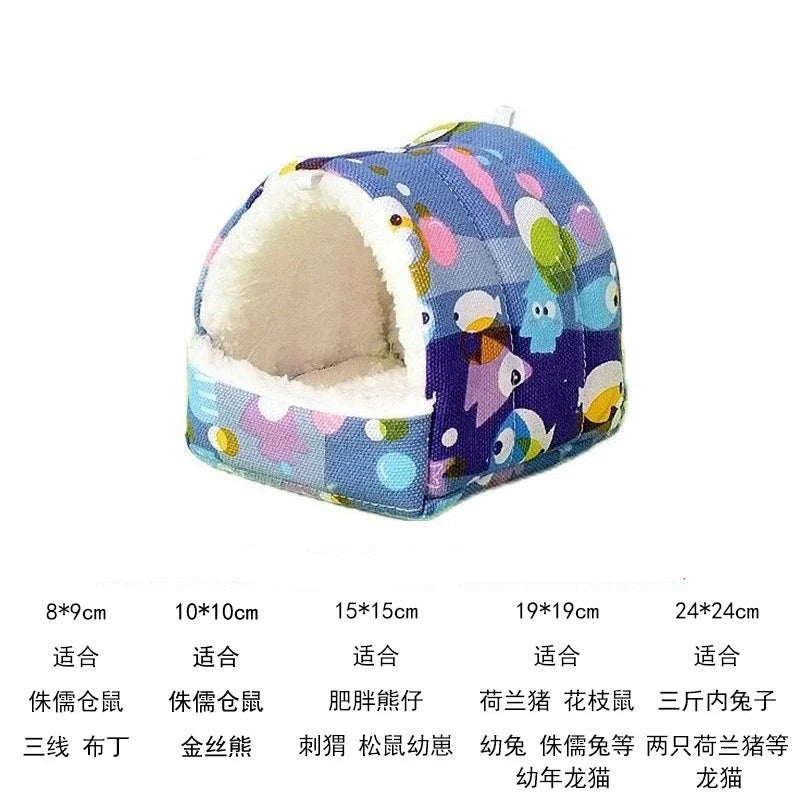 Hamster House Cozy Small Hideouts Warm Hamster Nest Guinea Pig House for Comfortable Rabbit Chinchilla Hedgehog Ferret for Good