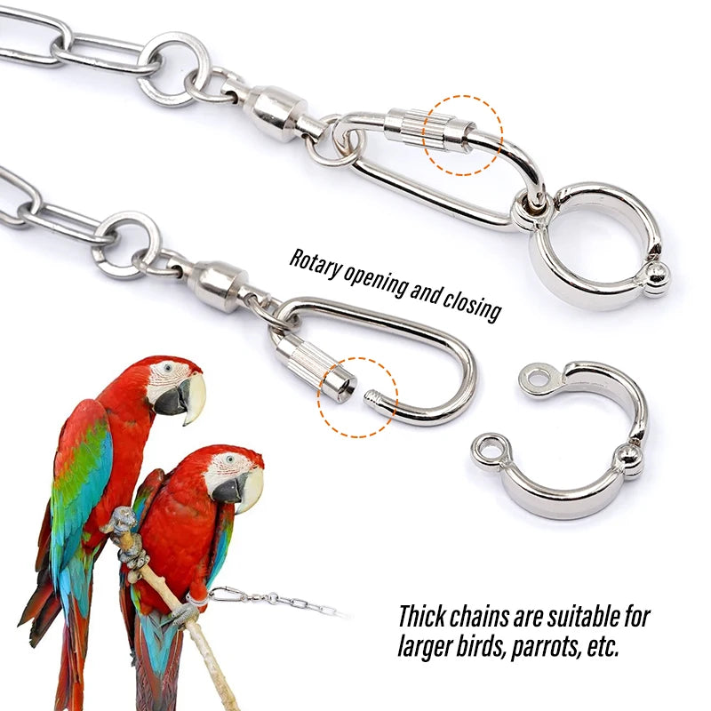 Parrot Leg Ring Ankle Foot Chain Bird Ring Outdoor Flying Training Activity Opening Stand Accessories for Small Bird  Supplies