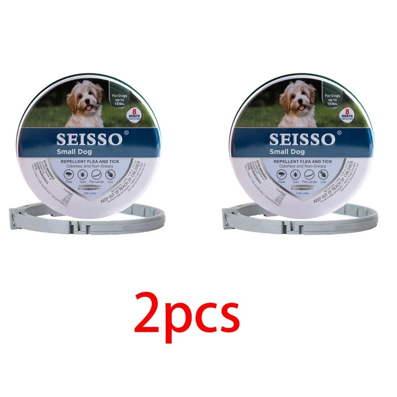 Dog Anti Flea And Tick Collars,Pet 8Month Protection Adjustable Collar For Large Dog Puppy Cat, Dogs Accessories
