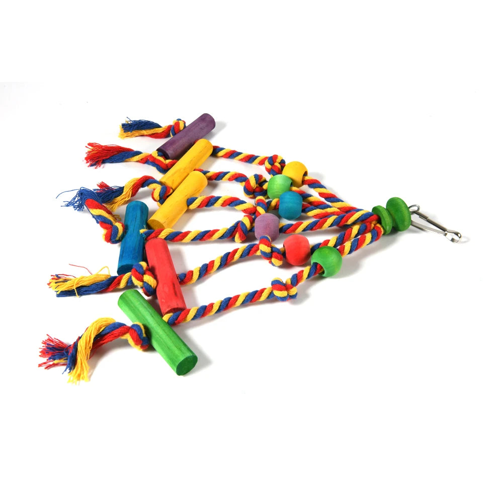 Bird Chewing Toy Funny Cotton Rope Parrot Toy Bite Resistant Bird Tearing Toy Cockatiels Parakeet Training Toy Bird Accessories