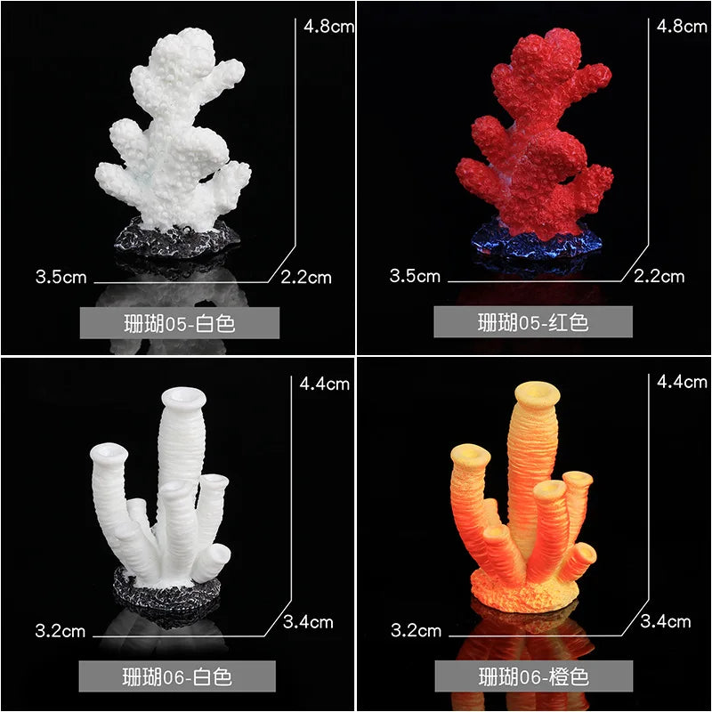 Aquarium Artificial Coral Fish Tank Resin Simulation Coral Starfish Micro Landscape Ornament Reef Aquatic Plants DIY Decoration
