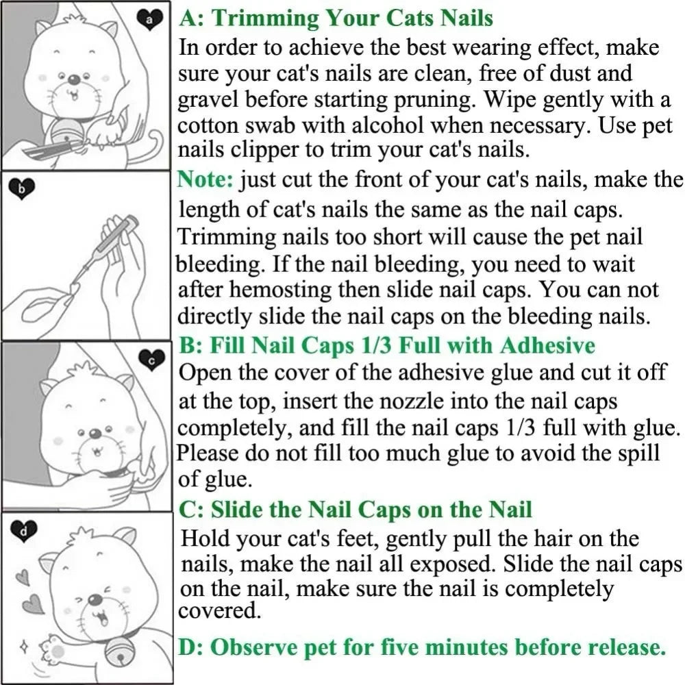 New FASHION Colorful Cat Nail Caps Soft Cat Claw Soft Paws 20 PCS/lot with Free Adhesive Glue Size XS-L Gift for Pet Dog