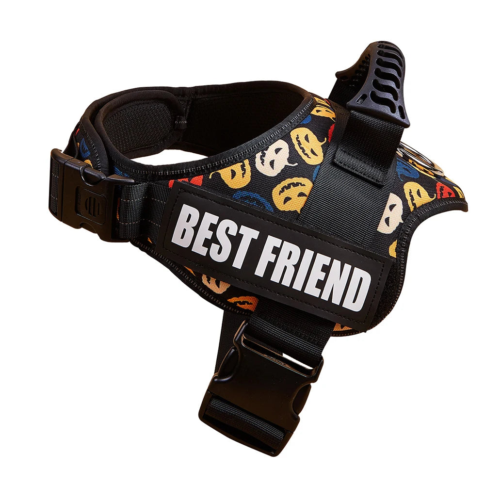 Cute Pet Harness Collar For Puppy And Kitten Small Dog Reflective Vest Harness Outdoor Walking Anti-loss Corgi Labrador Chihuahu