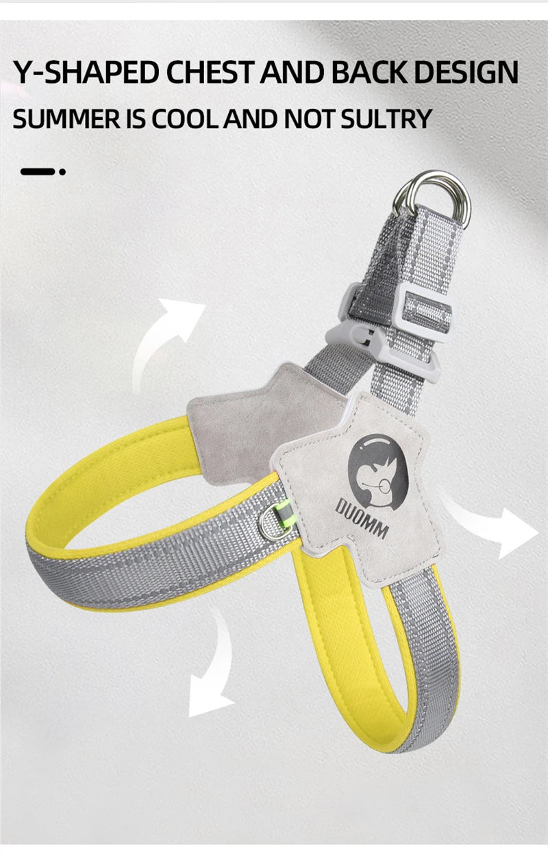 Reflective Pet Dog Harness Saddle Style Breathable Dog Chest Strap for French Bulldog Collar Small Medium Dogs Puppy Harnesses