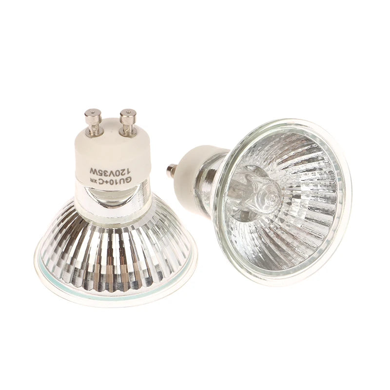 1Pcs GU10 MR11 MR16 Halogen Reflector Cup Light Thick Glass Halogen Tungsten Spotlight Lamp Cup 120V 220V 35W 50W Bubble