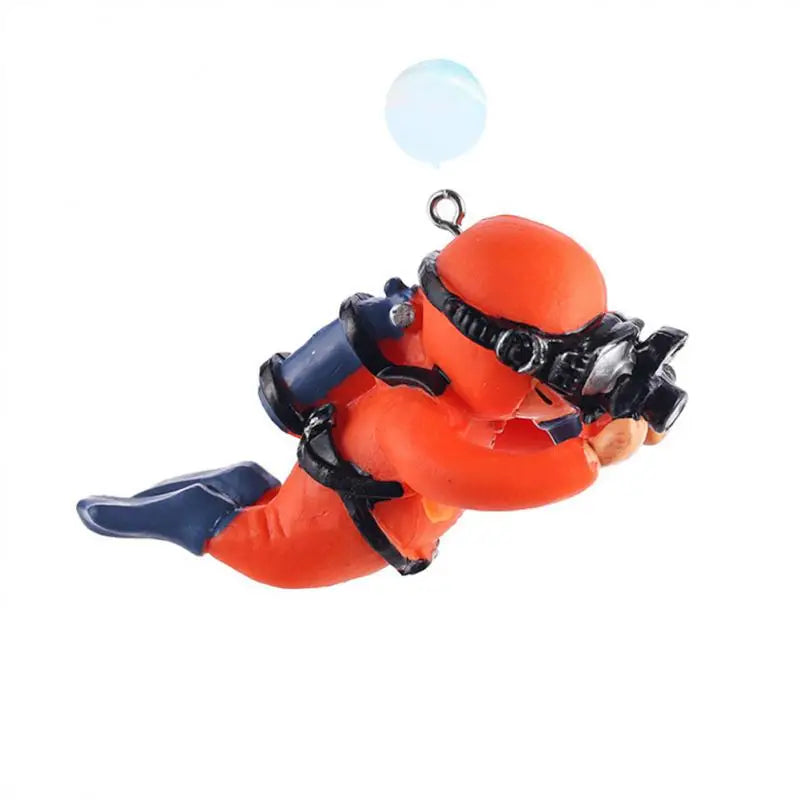 Fish Aquarium Diver Ornaments Mini Diver Simulated Floating Frogman Kawaii Miniature Figures For Fish Tank Scene Decorations