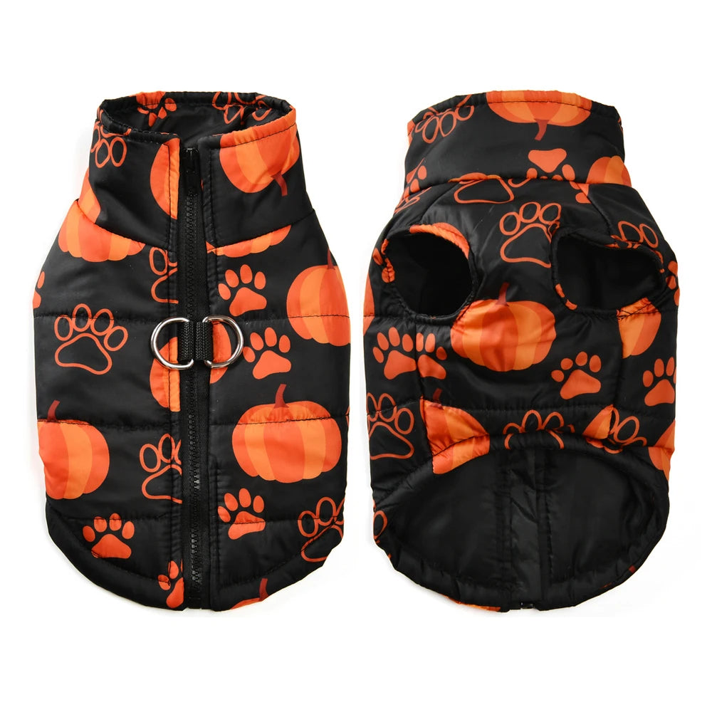 Halloween Dog Clothes Winter Warm Puppy Vest Jacket For Small Dogs Cats Outdoor Waterproof Pet Coat Chihuahua Costume Apparel