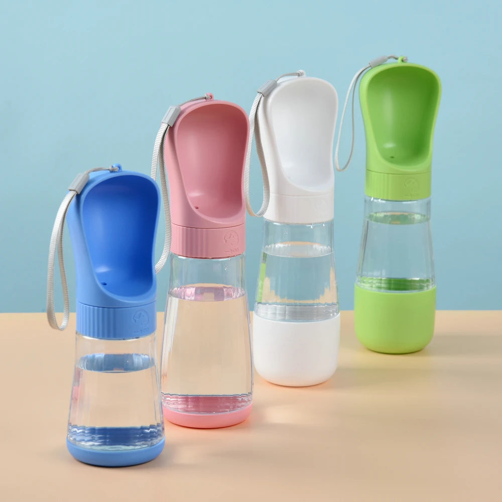 Twist Open Dog Water Bottle Portable Drinking Water Feeding Food Bowl Traveling Walker Dog Accessories Outside Puppy Pet Bottle